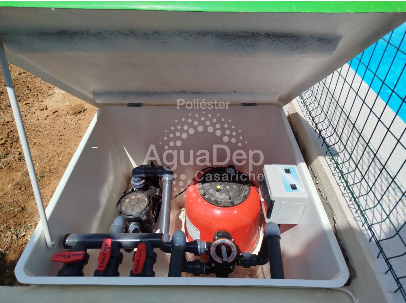 caseta de fibra para depuradora